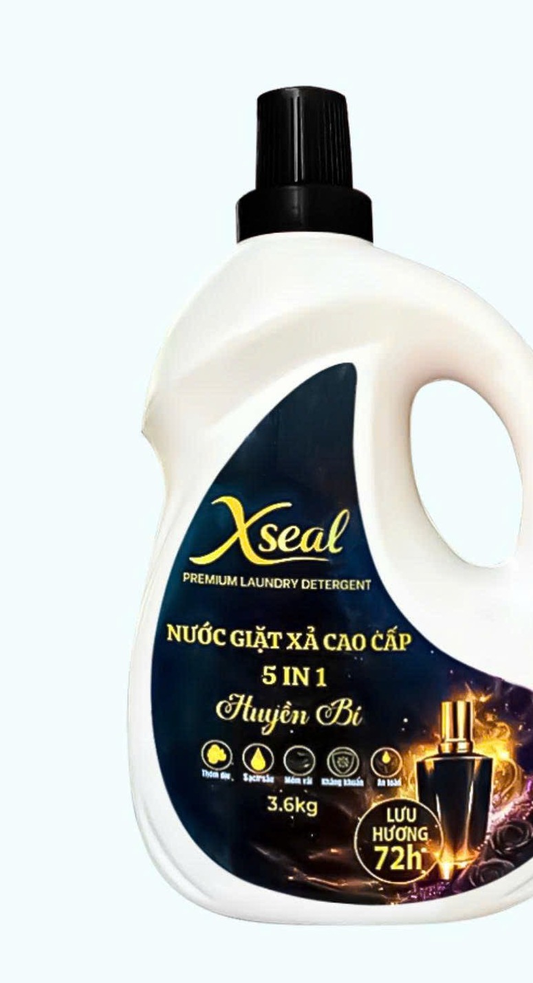 Bao bì Nước giặt xả 5in1 XSEAL 72H — Huyền Bí, quy cách 3.6 kg, trích từ trang 6 catalog