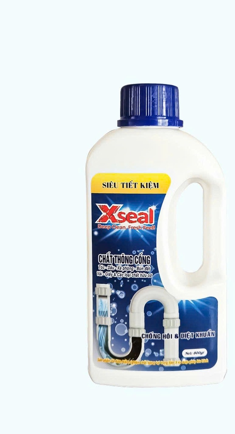 Bao bì Nước thông cống XSEAL, quy cách 800 g, trích từ trang 34 catalog