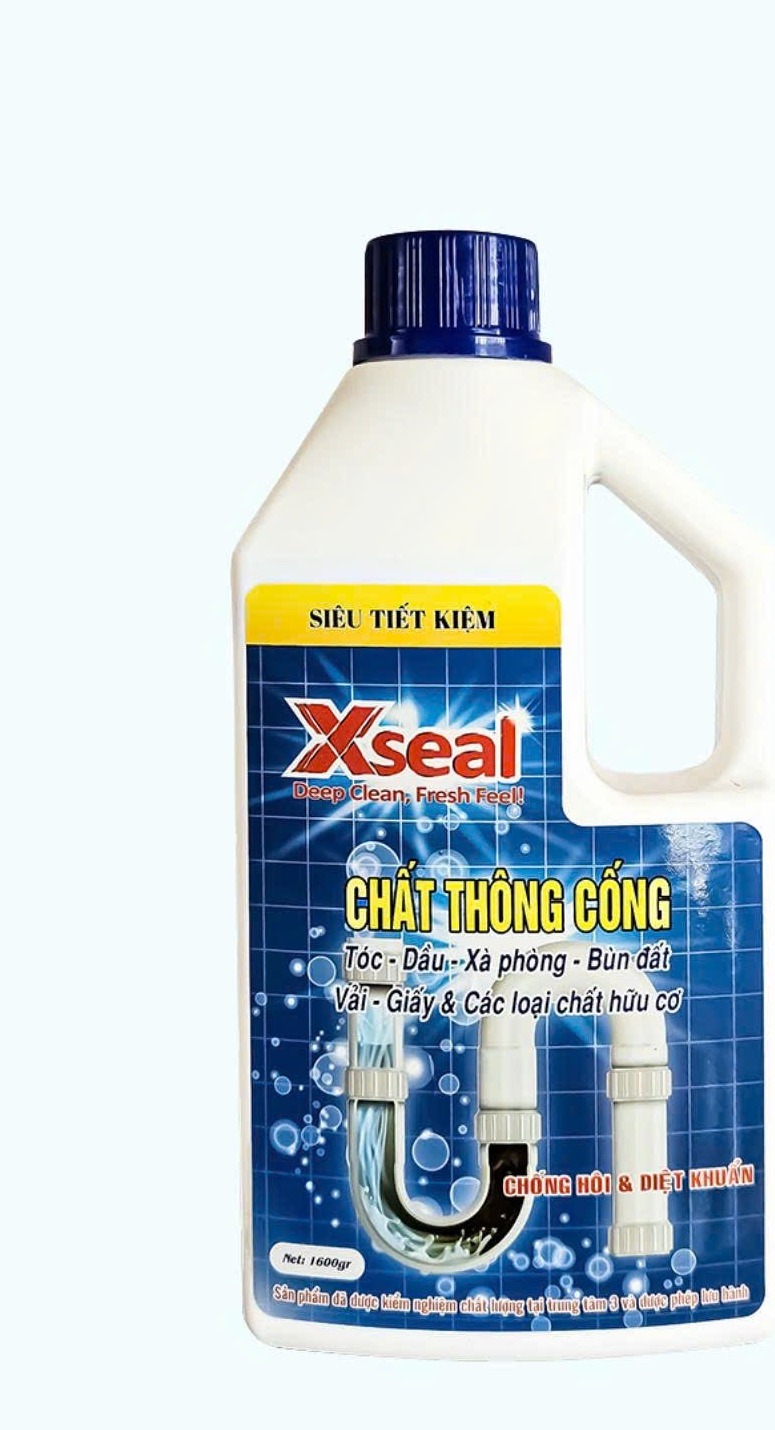 Bao bì Nước thông cống XSEAL, quy cách 1.4 kg, trích từ trang 35 catalog